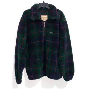 Vintage Woolrich Quarter Zip Plaid Fleece